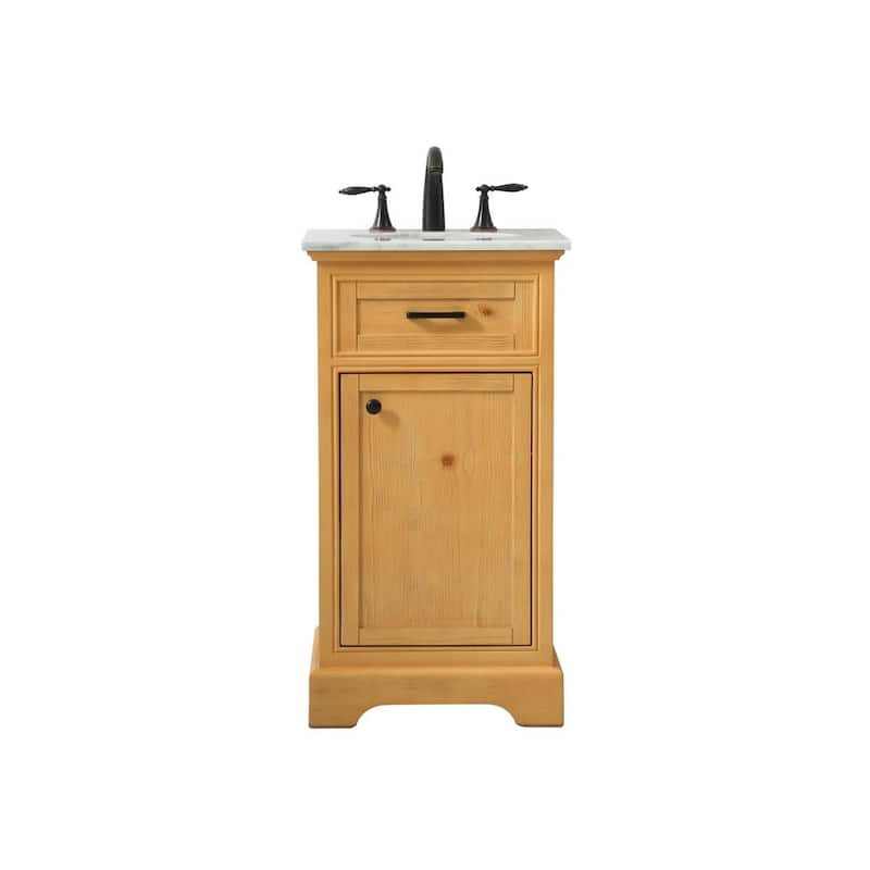 Elegant Lighting VF15019 Americana 18" Free Standing Single Basin - Natural Wood - Wood Finish