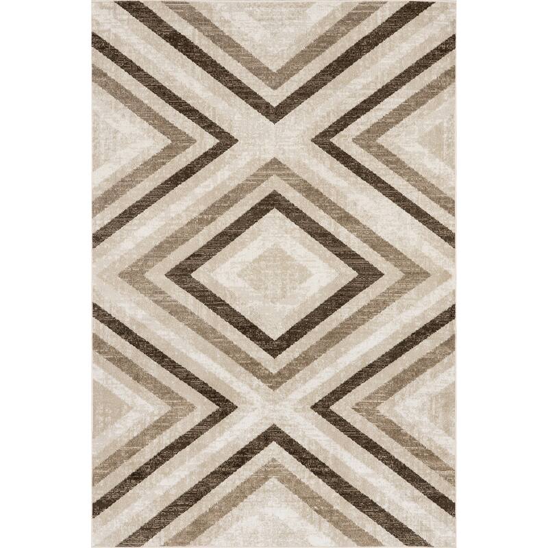 Nuloom Akari SpinClean Transitional Diamond Machine Washable Area Rug