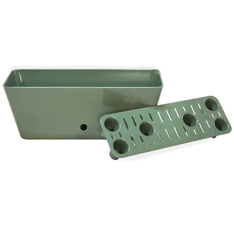 16" Rectangular Indoor/Outdoor Self-Watering Bamboo Planters