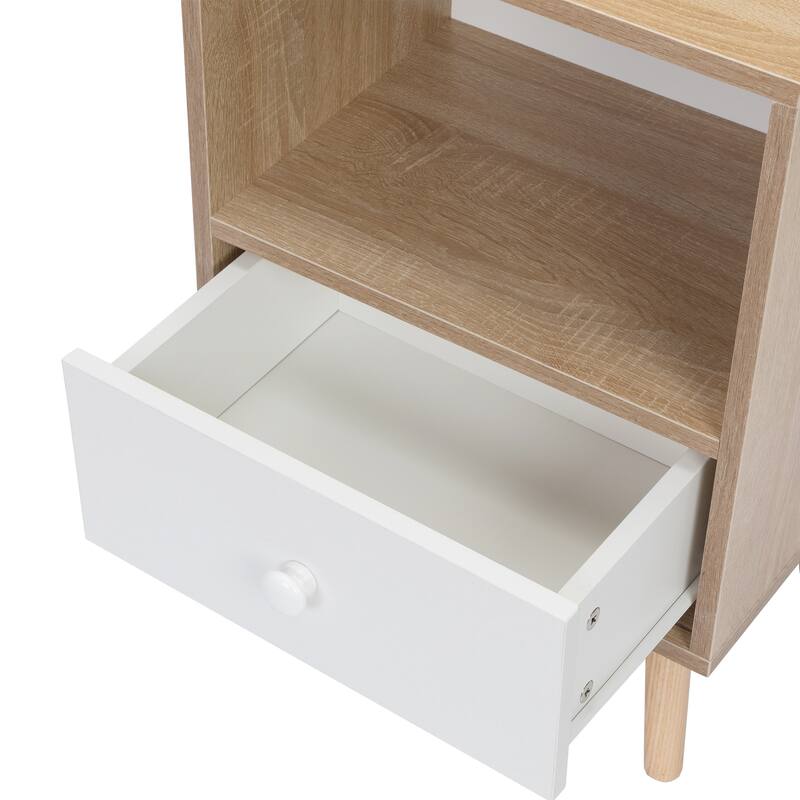 Chic Coffee Table Side Table, Natural Decorative Cabinet Entry Table