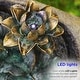preview thumbnail 4 of 9, Alpine Corporation 30" Tall Outdoor Pedestal Lotus Rock Waterfall Fountain with LED Lights