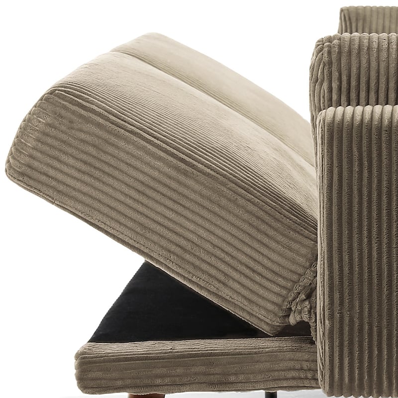 Convertible Corduroy Sleeper Sofa Futon Bed Recliner Lounge