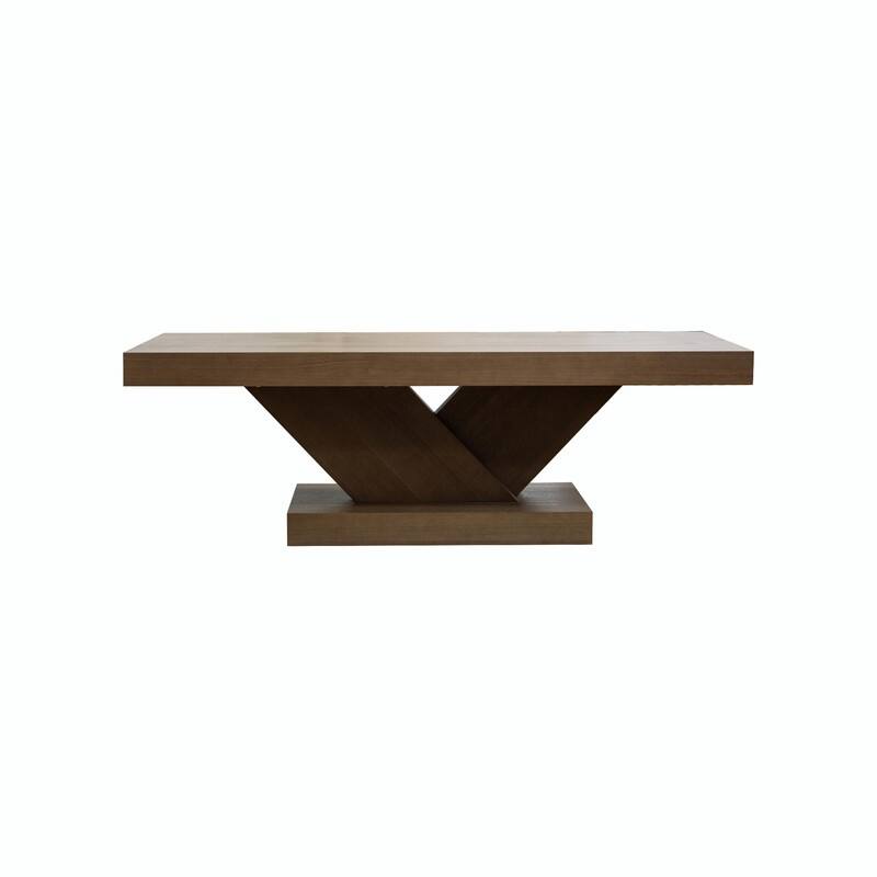 47" Modern Cross-Leg Coffee Table - Solid Wood Veneer Center Table with Sturdy X-Shape Design and Ample Storage