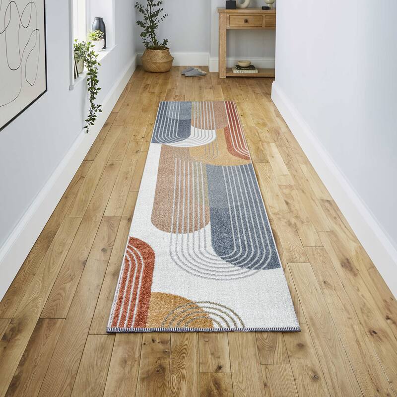 JONATHAN Y Vector Contemporary Minimalist Machine-Washable Multi Area Rug
