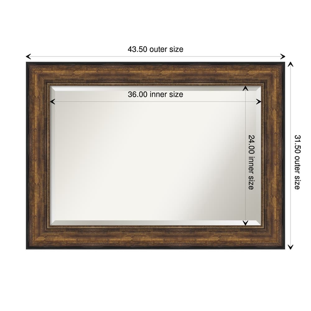 Beveled Wall Mirror - Ballroom Bronze Frame - Ballroom Bronze