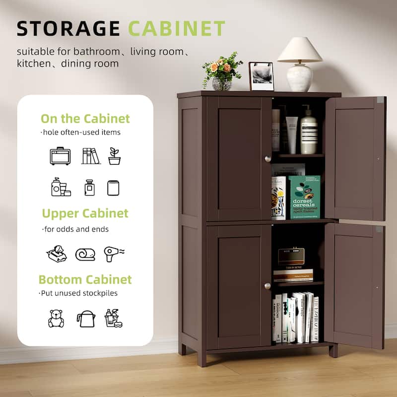 Multi-Room Storage Cabinet with Waterproof Board – Organizer for Bathroom, Kitchen & Living Room