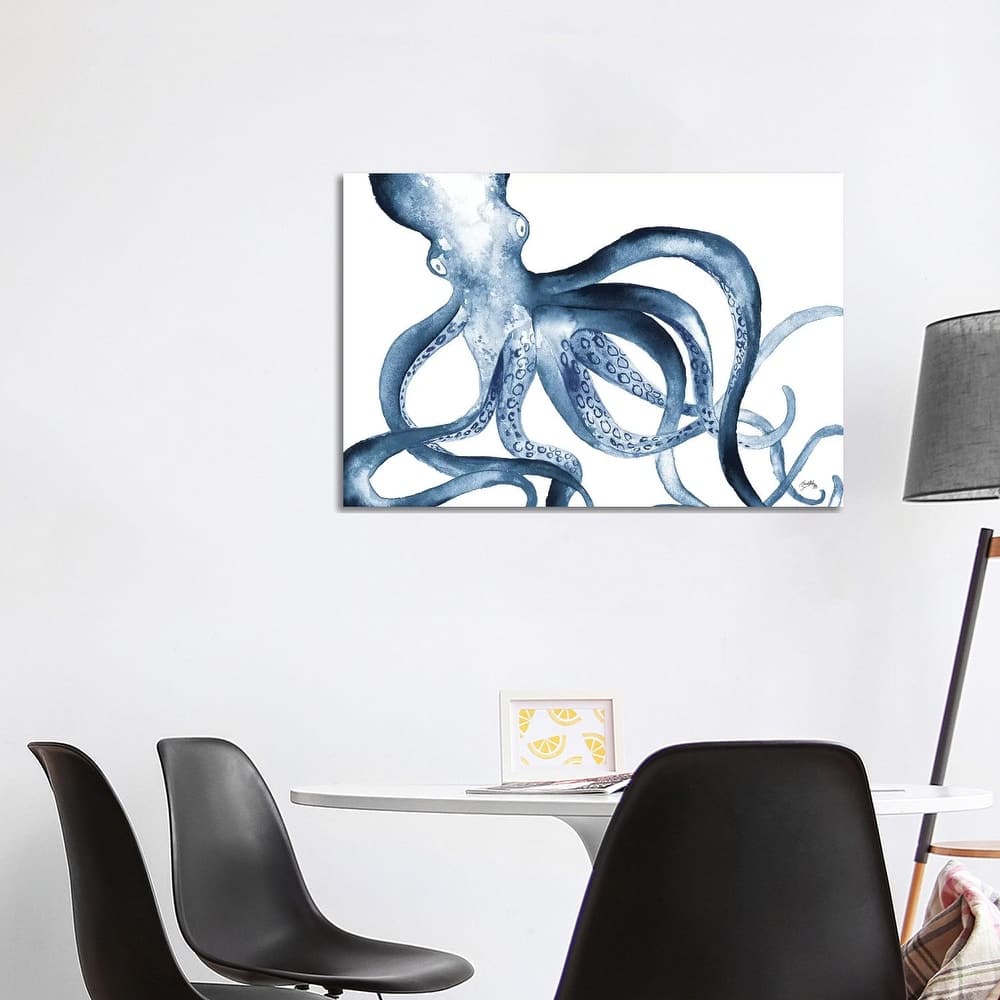 iCanvas "Octopus in the Blues" by Elizabeth Medley Canvas Print