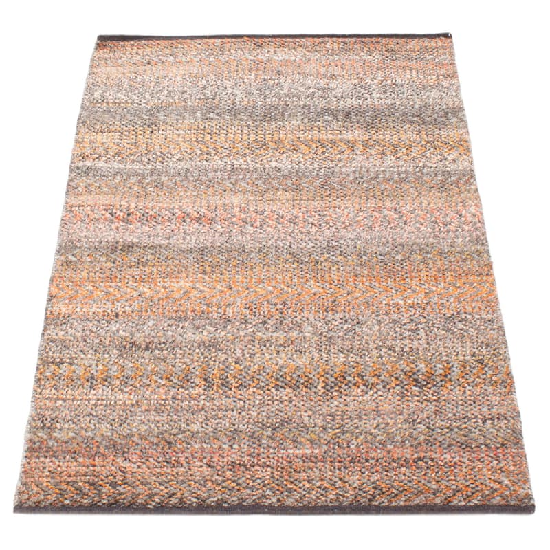 ECARPETGALLERY Hand-knotted Eternity Grey Wool Rug - 3'1 x 5'1