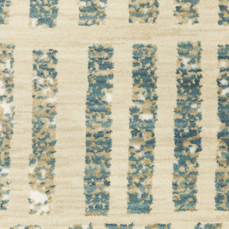 Style Haven Raphael Gridwork Beige/ Blue Mixed-Pile Rug