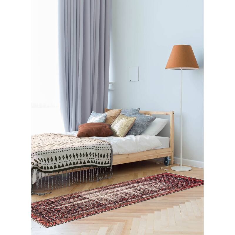 ECARPETGALLERY Hand-knotted Antalya Vintage Dark Navy Wool Rug - 3'9 x 11'7