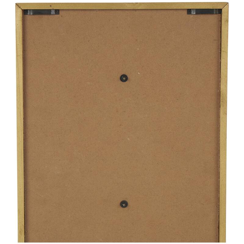 Wood Leaf 3D Home Wall Decor with Beveled Frame - Set of 2 Gold - Roche River Decor