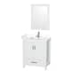 Option White / White Cultured Marble Top / Brushed Chrome
