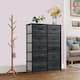 Modern 4/8/10-drawer Bedroom Fabric Dresser Storage Tower with Wood Top