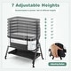 preview thumbnail 9 of 10, Costway Baby Bedside Sleeper Bassinet with Wheels & Storage Tray - 38'' x 22''x 28''-34'' (L x W x H)