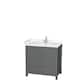 Option Dark Gray, Carrara Cultured Marble Top,Chrome Trim