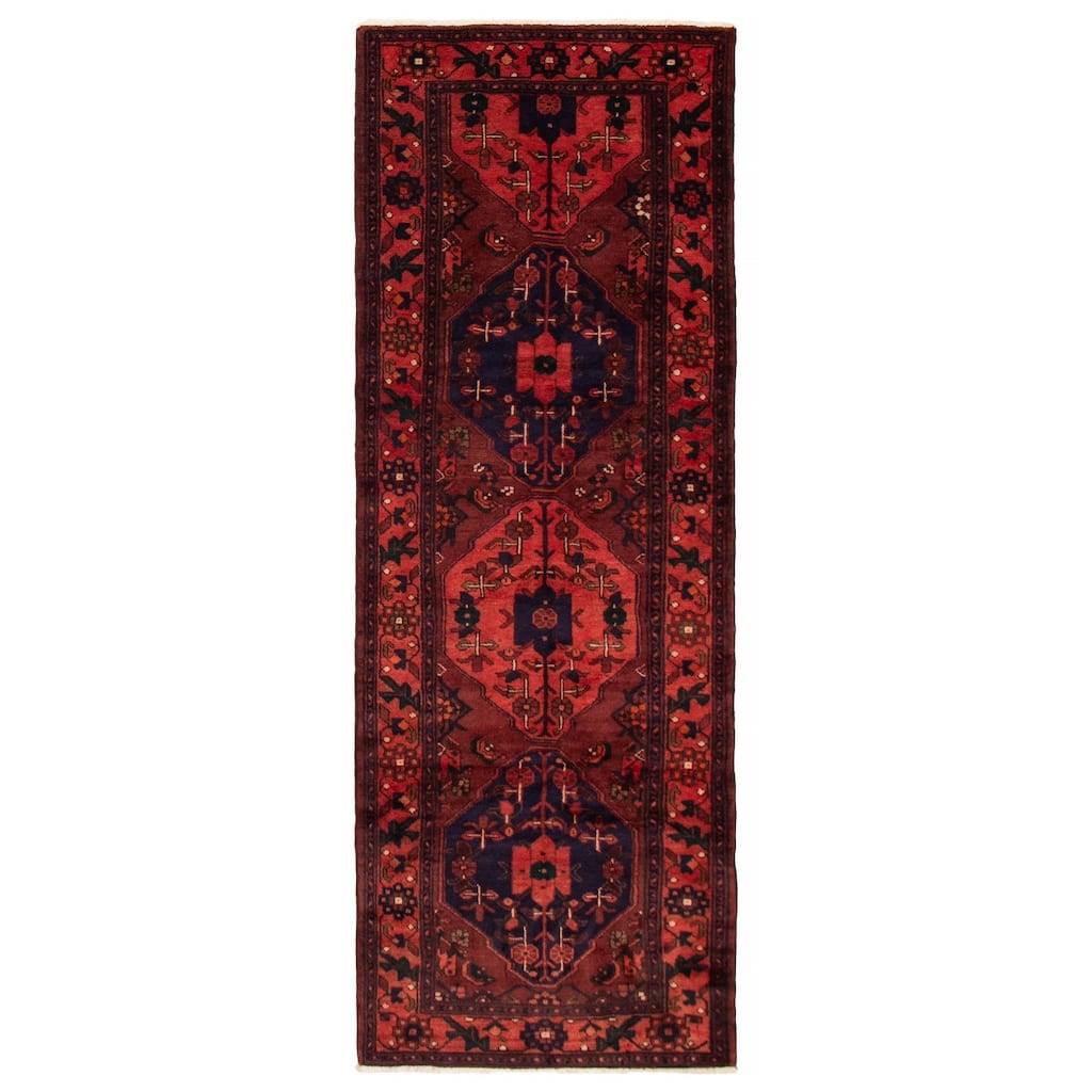 ECARPETGALLERY Hand-knotted Anadol Red Wool Rug - 3'6 x 9'4