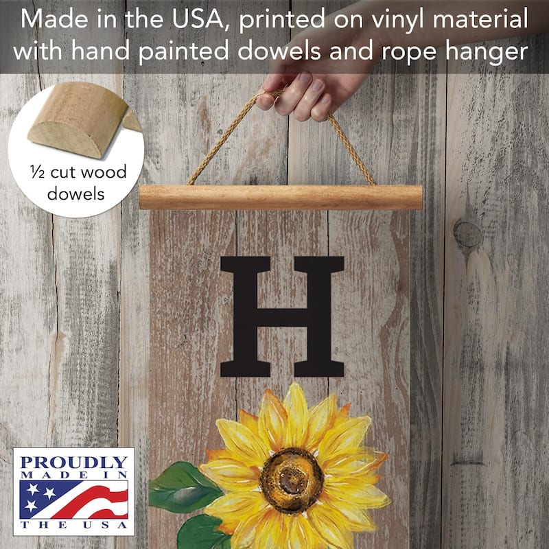 Howdy Indoor/Outdoor Vinyl Hanging Entryway Sign Made in the USA Reusable Easy Wipes Clean Easy Storage