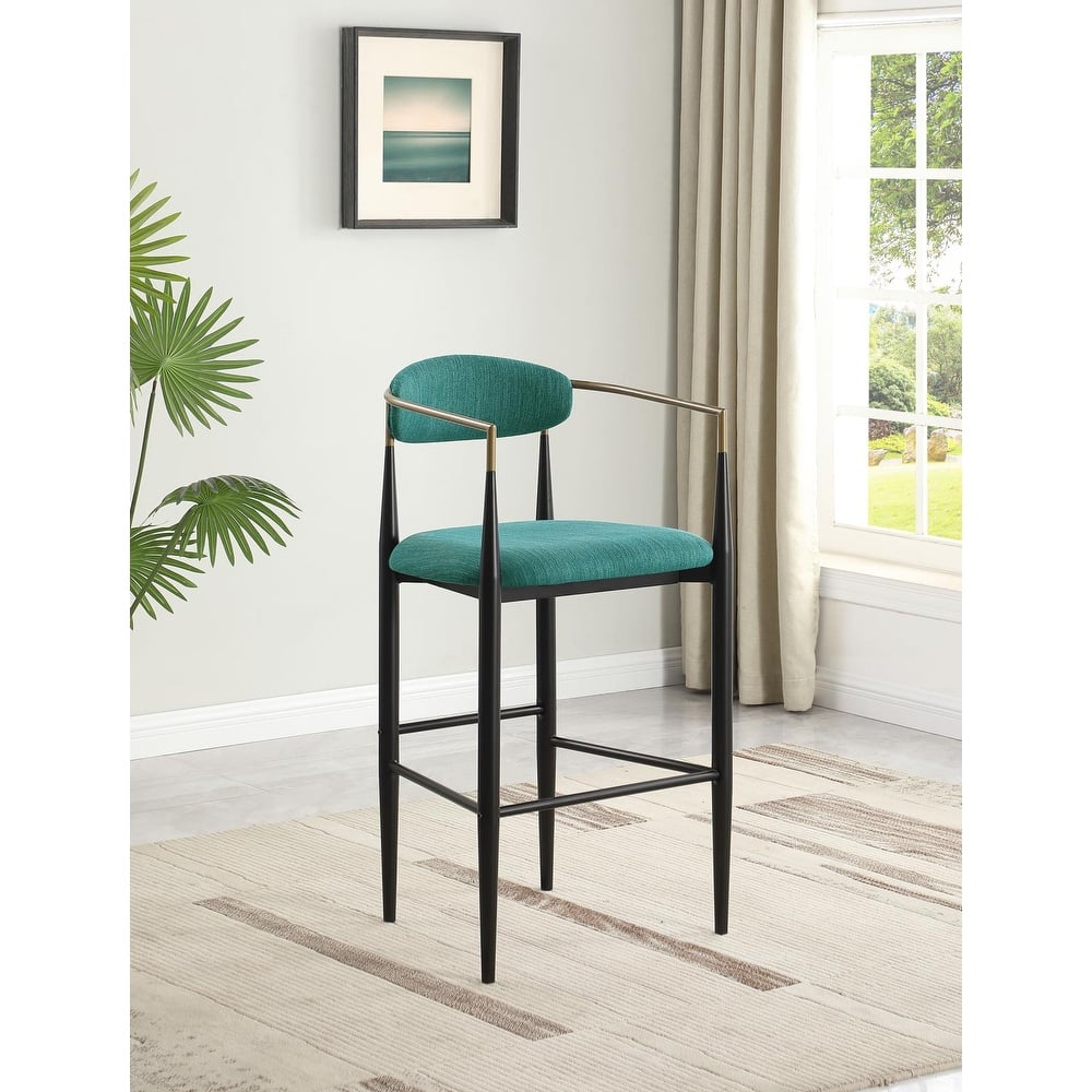 Renfroe Upholstered Stool with Metal Leg