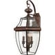 preview thumbnail 2 of 0, Newbury 3-Light Outdoor Wall Lantern in Aged Copper