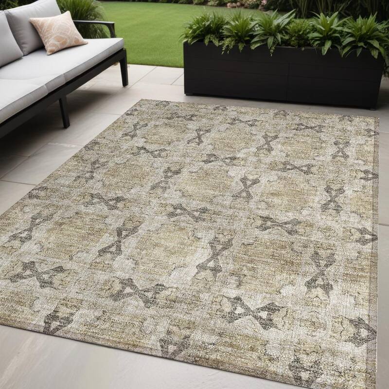 Pax Graceful Floral Weather Resistant Blended Style Runner Outdoor Rug - 5' X 8' - Multi