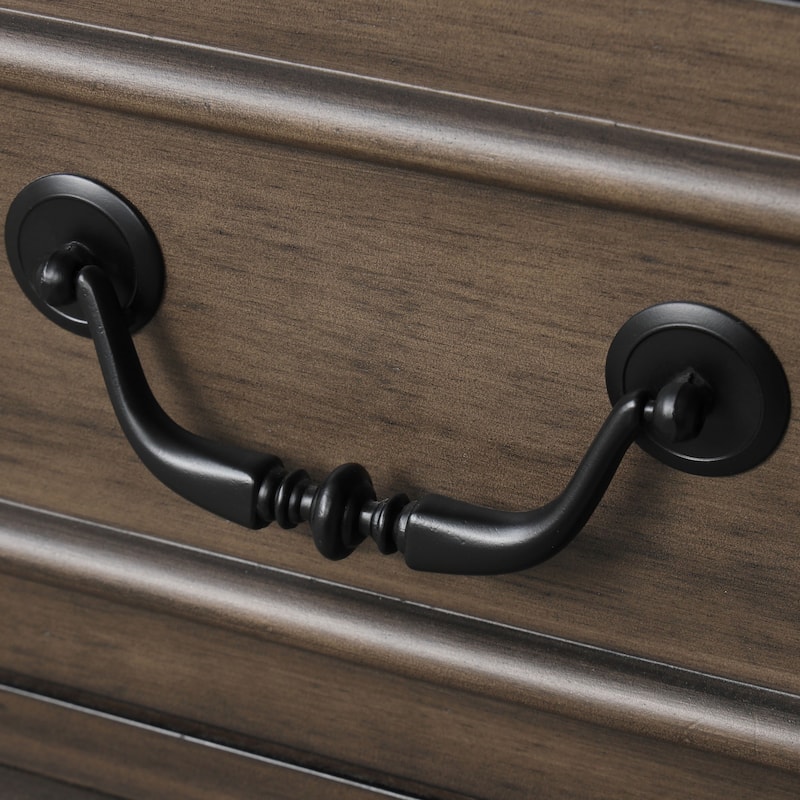 Furniture of America Quinlan Dark Walnut Wood 3-Drawer Nightstand