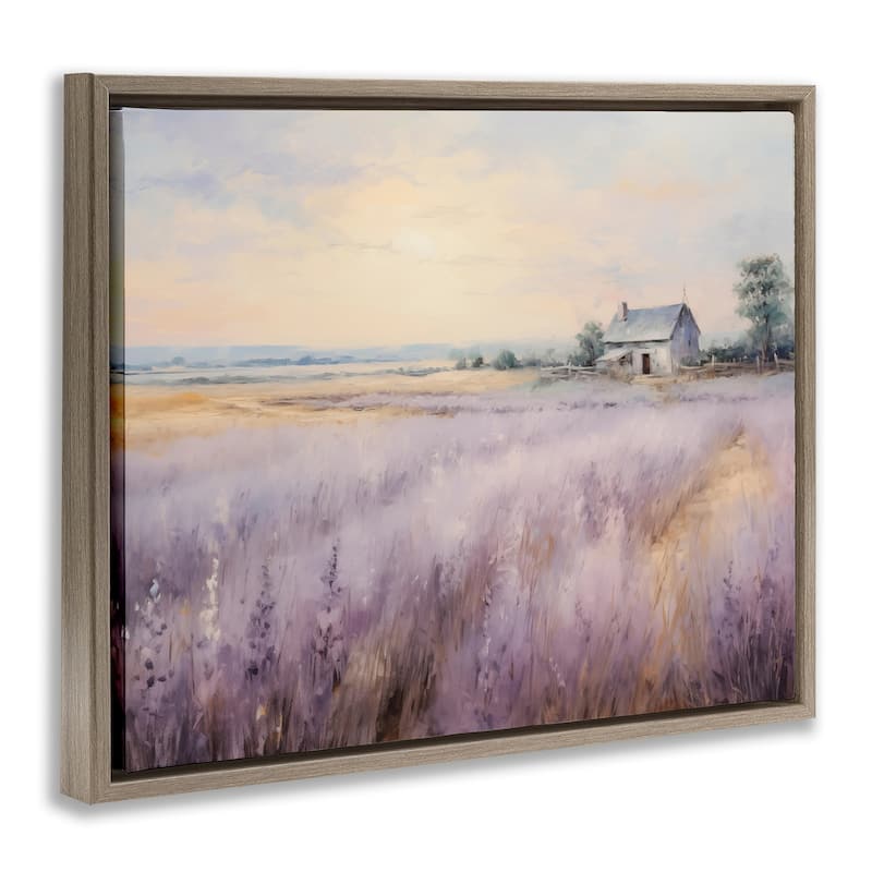 Stupell Lavender Farm Fields Framed Floater Canvas Wall Art Design By Arlington Prints