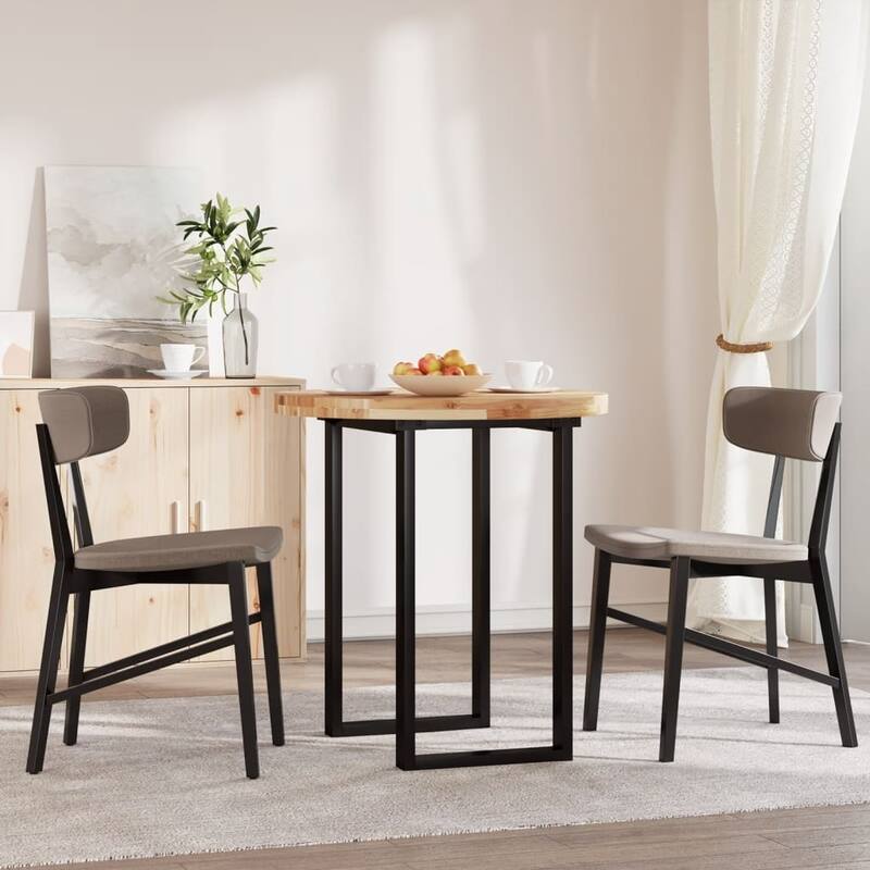 vidaXL Table Top Natural wood Solid Acacia wood - 27.6 in diameter round tabletop