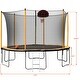 preview thumbnail 6 of 18, 12Ft Trampoline with Basketball Hoop Inflator and Ladder, Kids Family Recreational Trampoline for Backyard