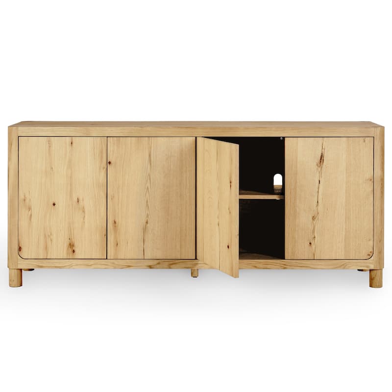 Classic Home Orlando 4-Door Oak Buffet - 80Wx22Dx33H