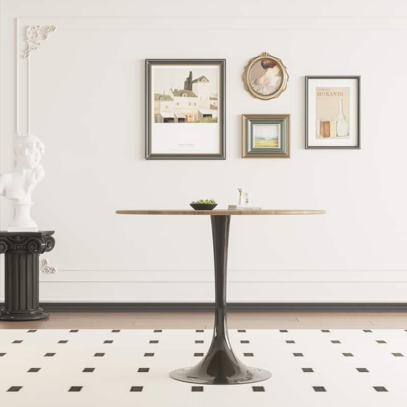 Round MDF Table Top & Pedestal Base