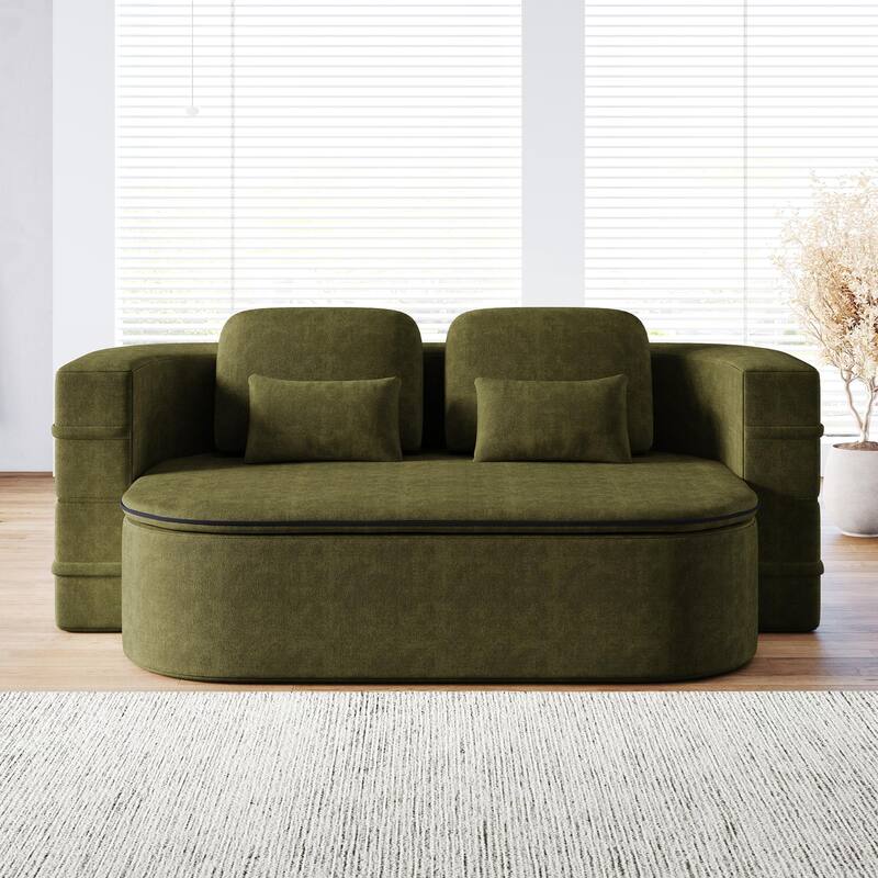 Chenille Folding Mattress Sofa