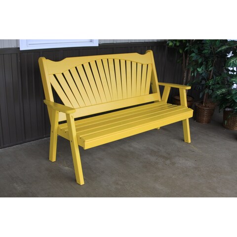 Pine 4' Fanback Garden Bench
