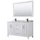 Option White, Black Trim, White Carrara Marble Top