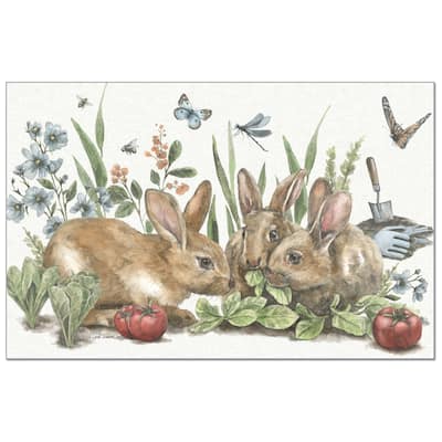 Garden Patch 24 Sheet Reusable Premium Paper Stock Placemats in Resealable Storage Bag Made in The USA 17" x 11"