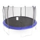 preview thumbnail 1 of 4, Skywalker Trampolines Blue 15-foot Round Trampoline with Enclosure