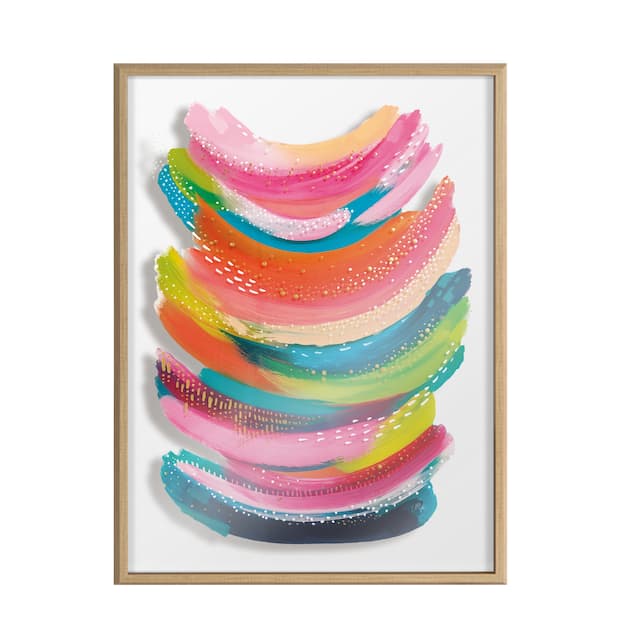 Kate and Laurel Blake 'Bright Abstract' Framed Glass Art by Ettavee