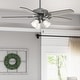 preview thumbnail 1 of 14, Hunter 52" Builder Plus Ceiling Fan with 3-Light LED Light Kit and Pull Chain - Traditional - Casual - Farmhouse - Top Rated! Matte Silver