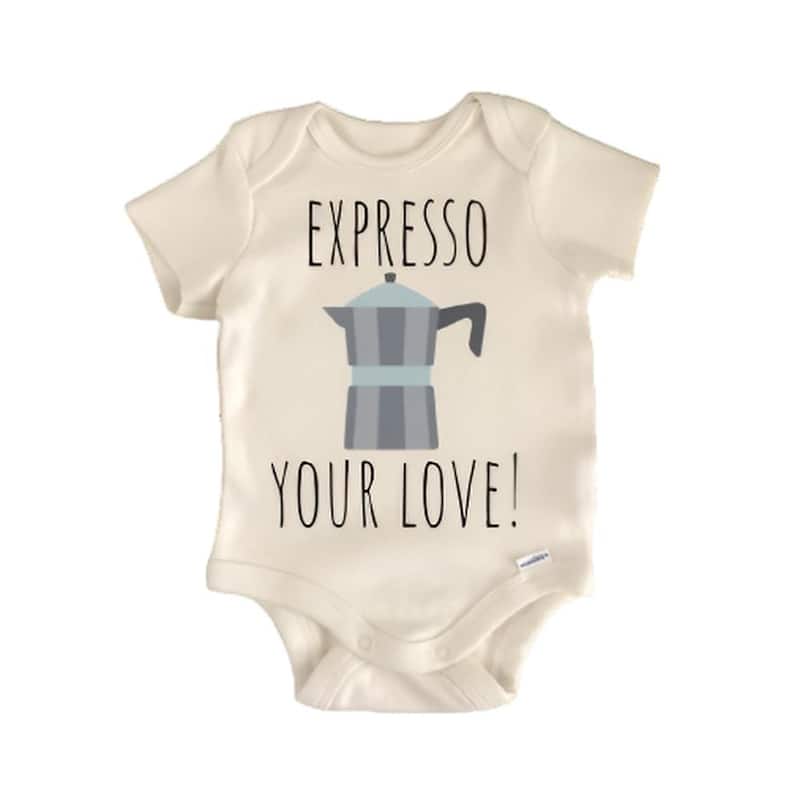 Expresso Coffee Bean - Baby Boy Girl Clothes Infant Bodysuit Funny Cute Newborn