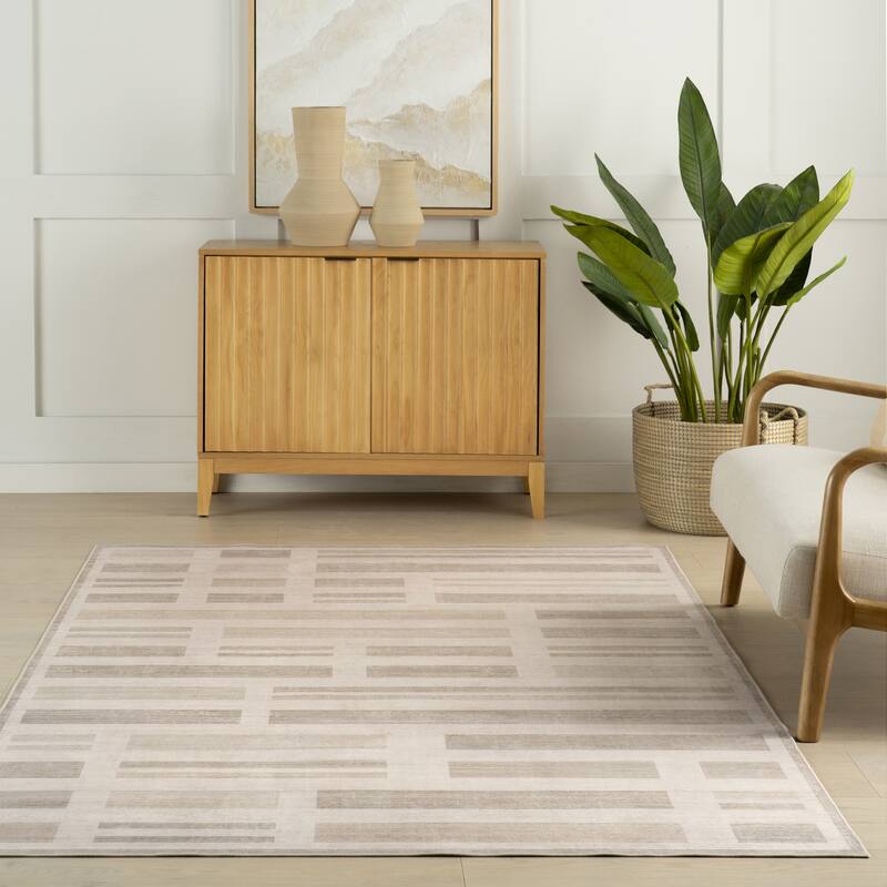 Nuloom Isyra Striped Washable Area Rug