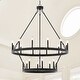 preview thumbnail 76 of 80, Acroma 20-light 40In Farmhouse Wagon Wheel Chandelier