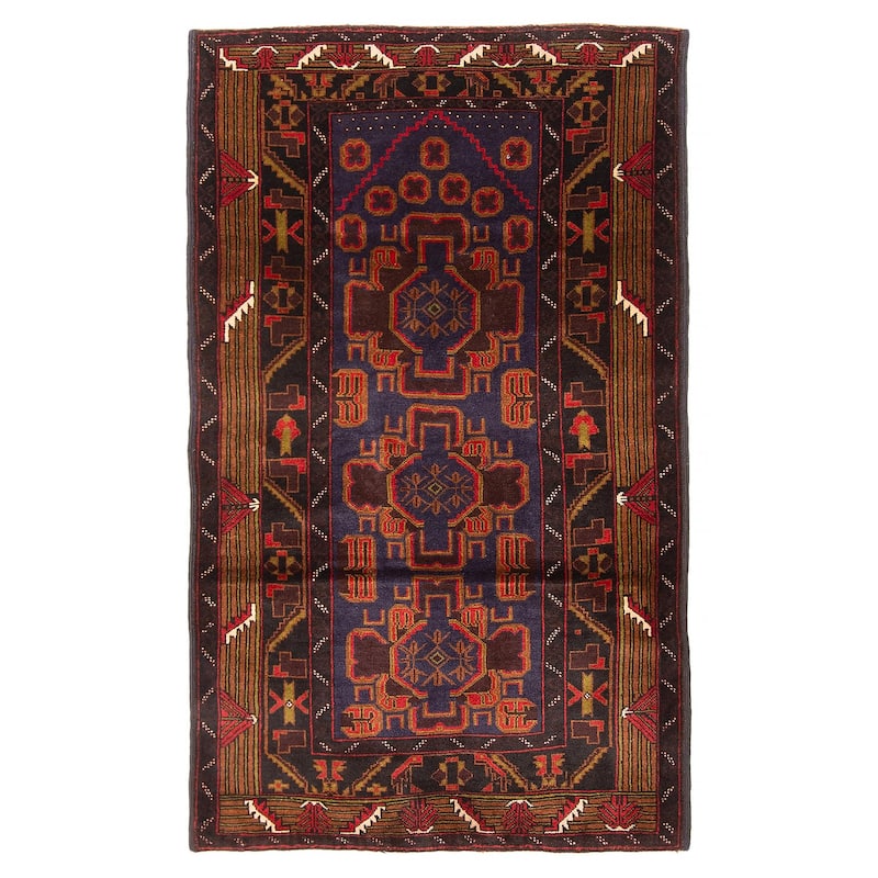 Teimani Navy Rug 2'11" x 5'0" - 2'11 x 5'0 - Dark Navy - 2'11 x 5'0