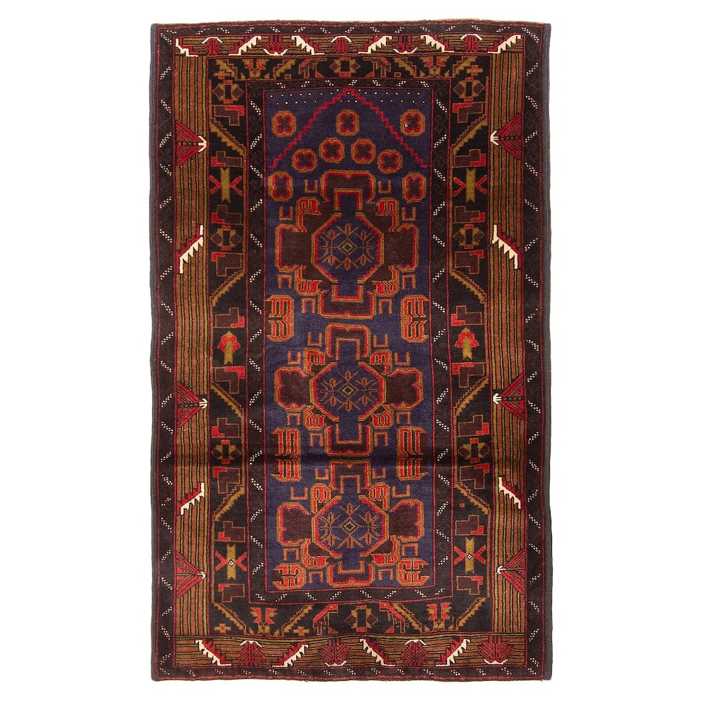 Teimani Navy Rug 2'11" x 5'0" - 2'11 x 5'0