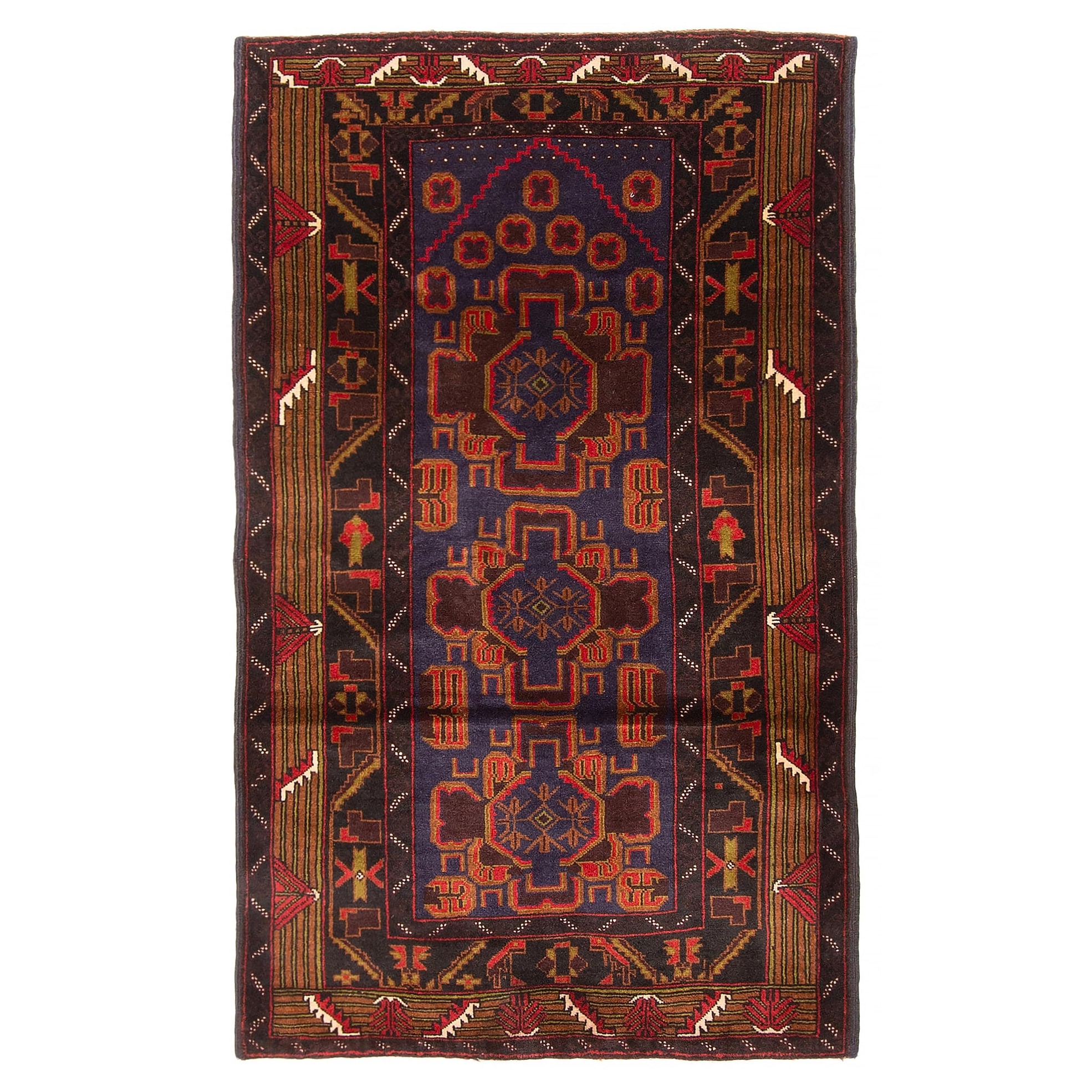 Teimani Navy Rug 2'11" x 5'0" - 2'11 x 5'0