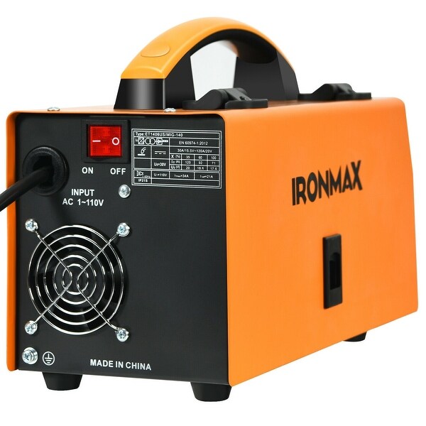 110V MIG 140 Welding Machine Automatic Feed Welder with IGBT System and Synergic Adjustment - 13.5" x 5.5" x 9" (L x W x H). Opens flyout.