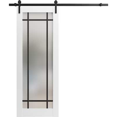 Sturdy Barn Door 18 x 80 Planum 2112 White Silk 6.6FT