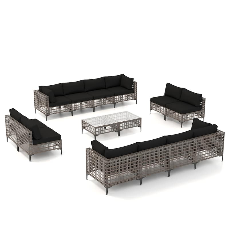 Outdoor Patip Sectional Seating Group with Cushions