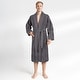 preview thumbnail 29 of 44, American Soft Linen Cotton Turkish Bathrobes Soft Absorbent Men Robes 3X-Large - Grey