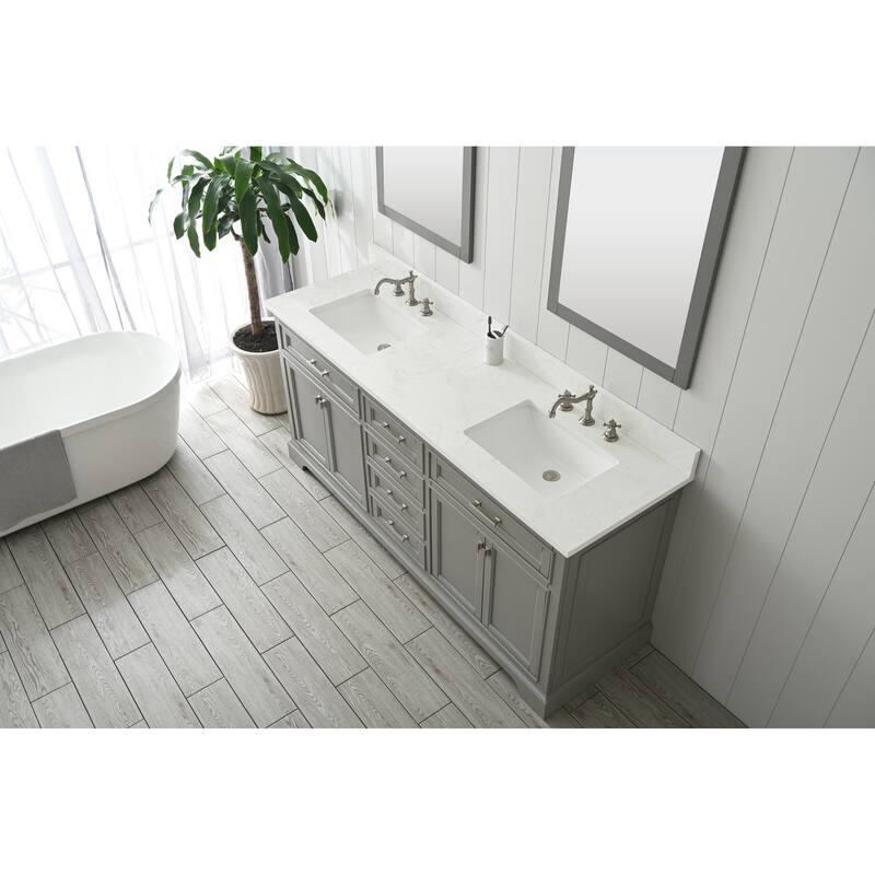 Milano 72" Double Vanity in Grey