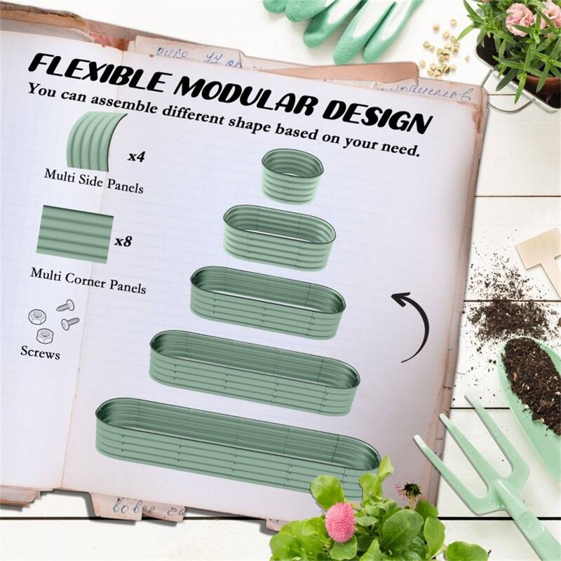 Outdoor Raised Garden Bed with Drainage and Rubber-Sealed Top - 94.5" L x 24.5" W x 11.75" H