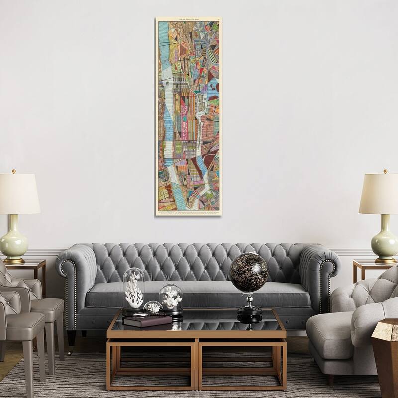 iCanvas "Modern Map of New York III" by Nikki Galapon Canvas Print